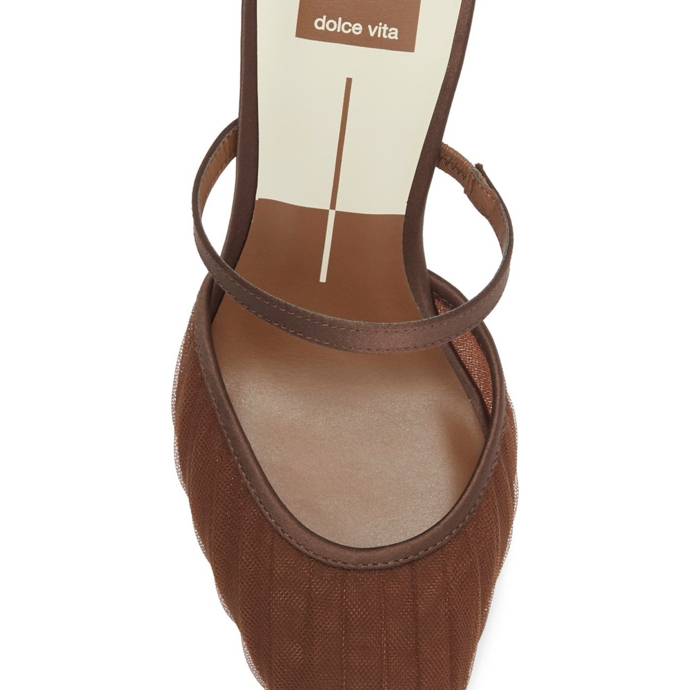 Dolce Vita Brown Mesh Heels - Picture 2 of 8